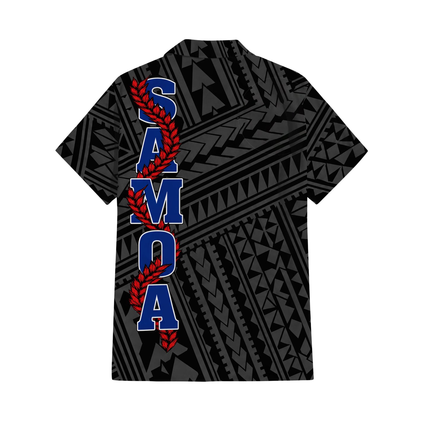 Samoa Coat Of Arms Couple Outfit Matching Polynesian Tribal Pattern Black Dress And Hawaiian Shirt For Her Him