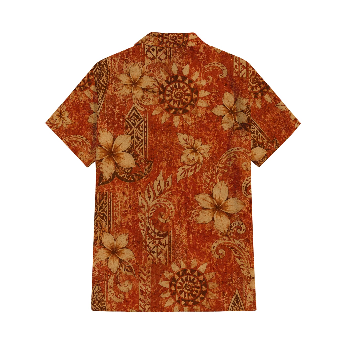 Polynesian Tribal Vintage Flowers Pattern Matching Outfit For Couple Tropical Puletasi Dress And Hawaiian Shirt For Her Him