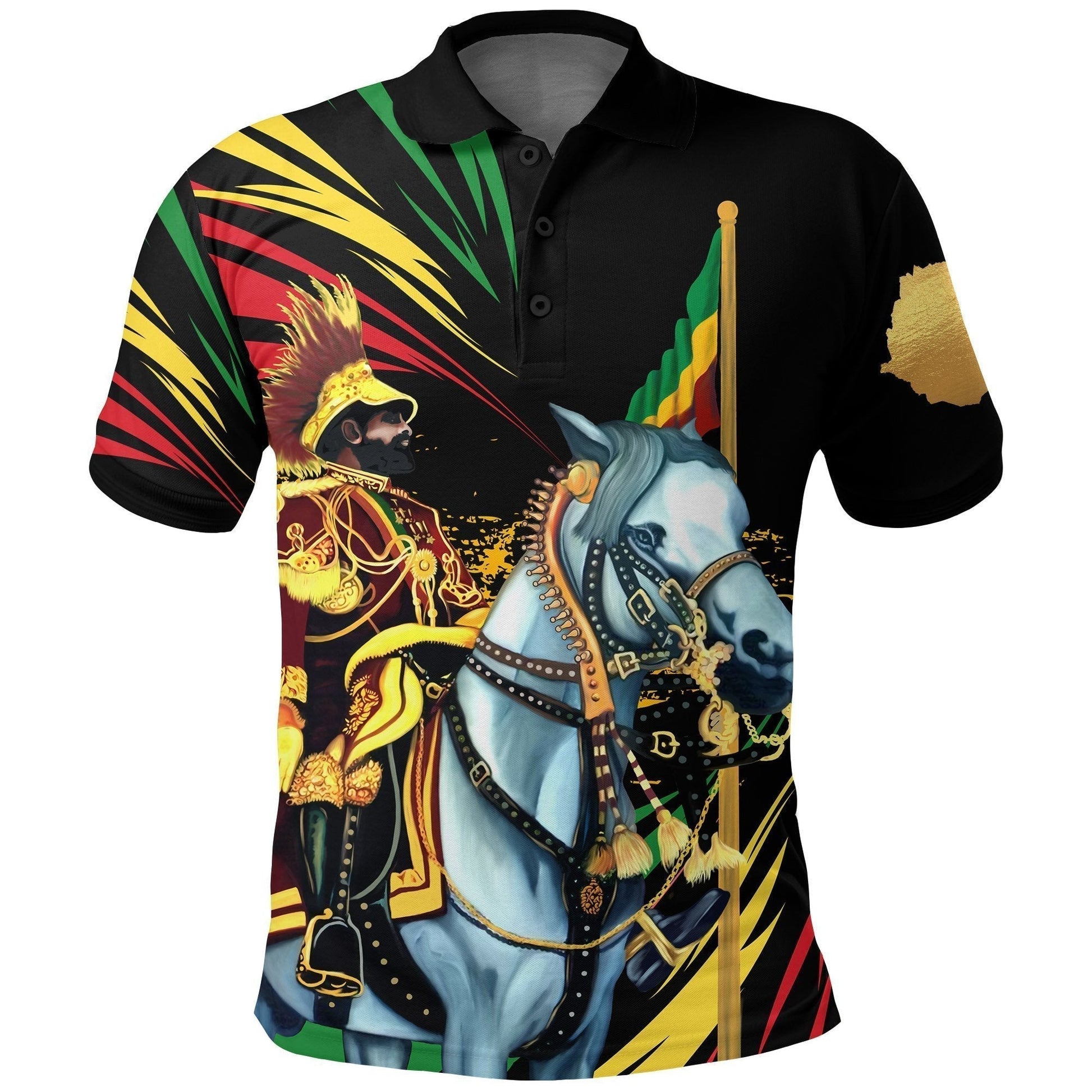 Ethiopia Emperor Haile Selassie Polo Shirt