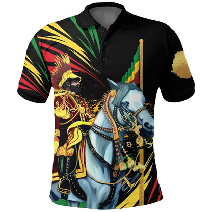 Ethiopia Emperor Haile Selassie Polo Shirt