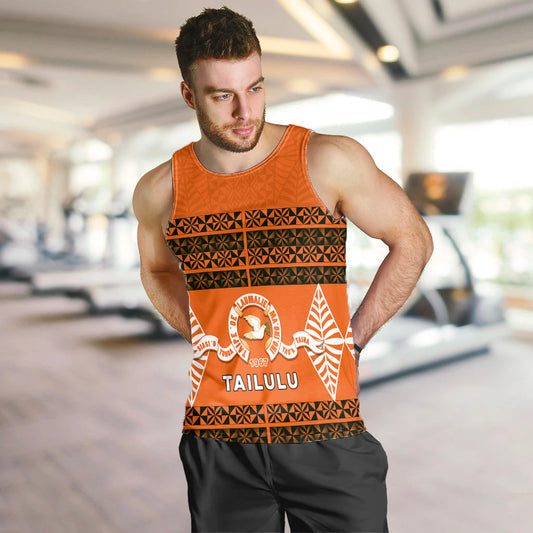 Tailulu College Men Tank Top Tonga Pattern