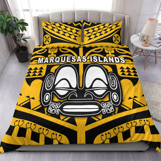 Marquesas Islands Bedding Set Marquesas Tattoo Version 02