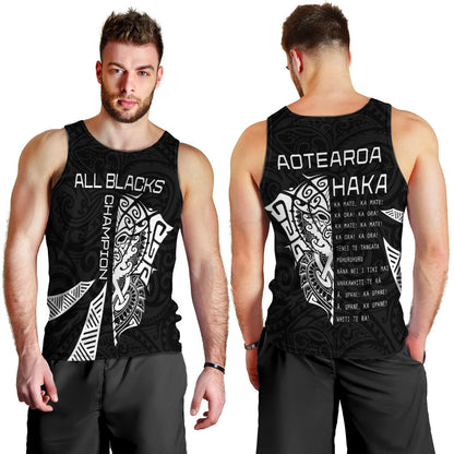 New Zealand Rugby Men Tank Top Haka All Black mix Ta Moko