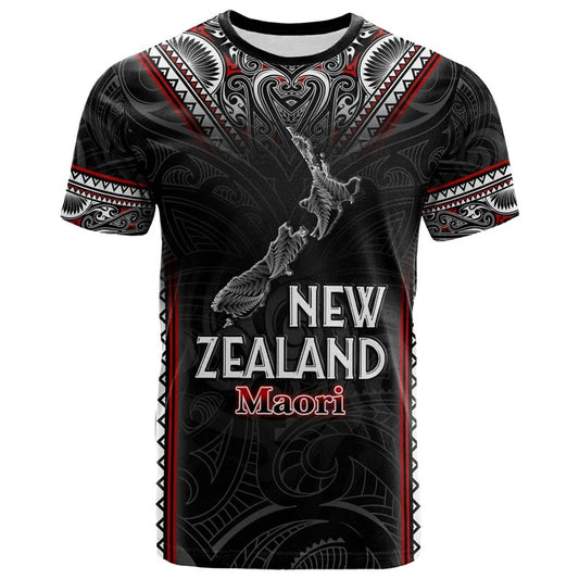 New Zealand Map Shirt Maori Aotearoa Silver Fern Symbols Tattoo T Shirt NZ Waitangi Day Tees Top Clothes