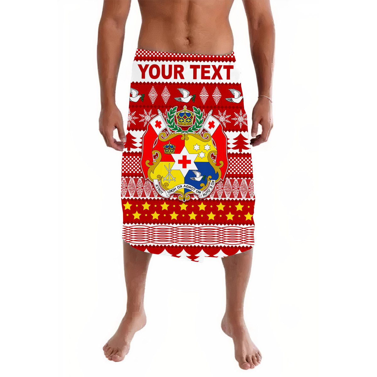 (Custom Personalised) Tonga Kilisimasi Fiefia Lavalava Merry Christmas with Tongan Pattern