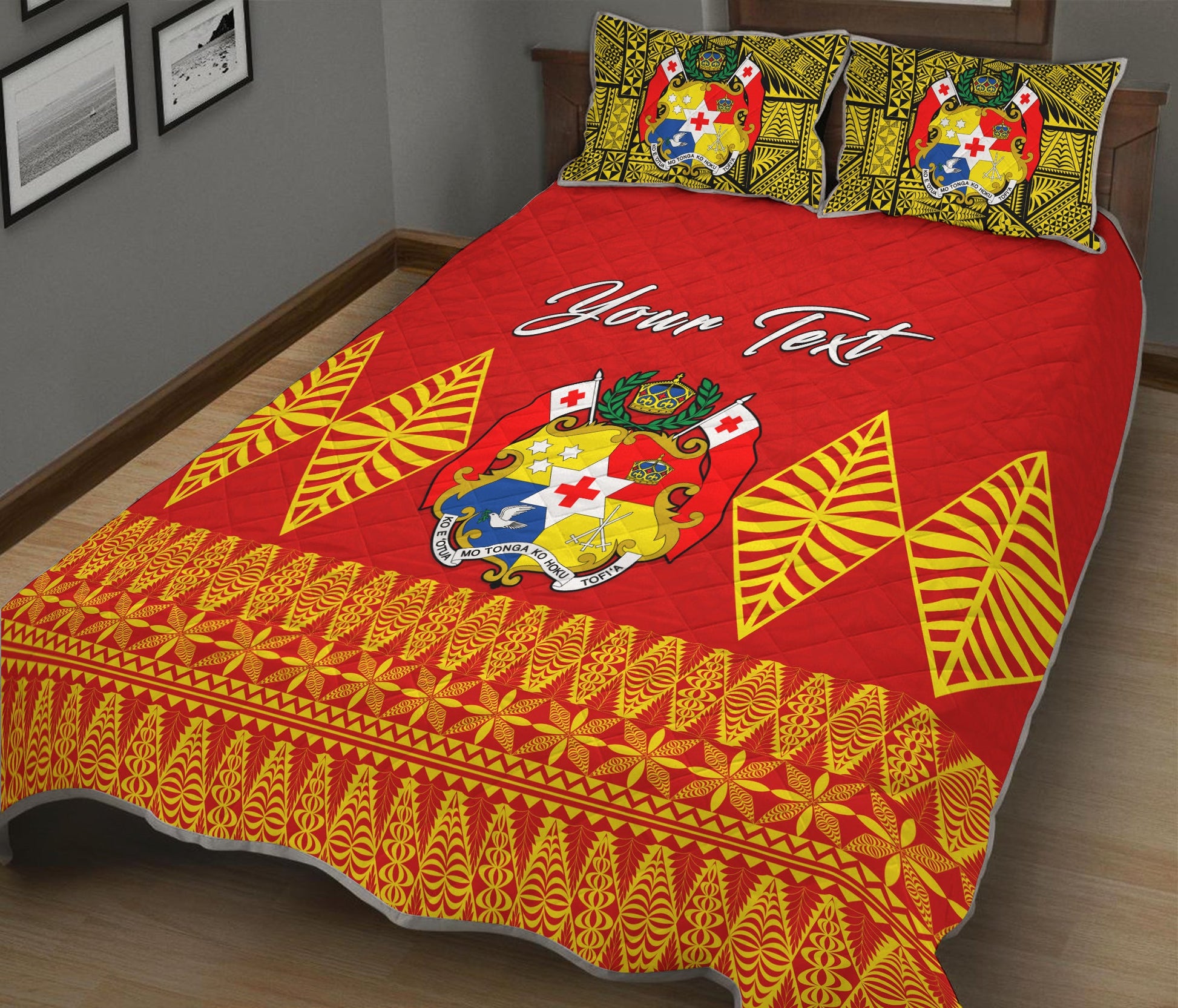 (Custom Personalised) Tonga Quilt Bed Set Be Unique Version 06 Red