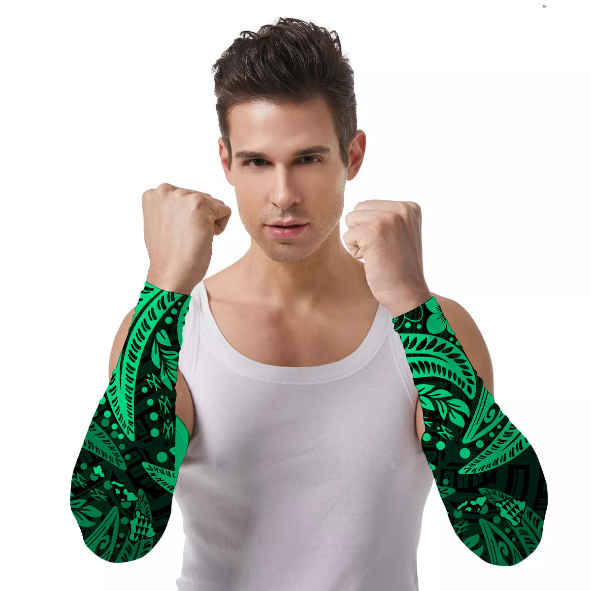 Arm Sleeves (Set of Two) Polynesia Map with Simple Pattern Ver.06