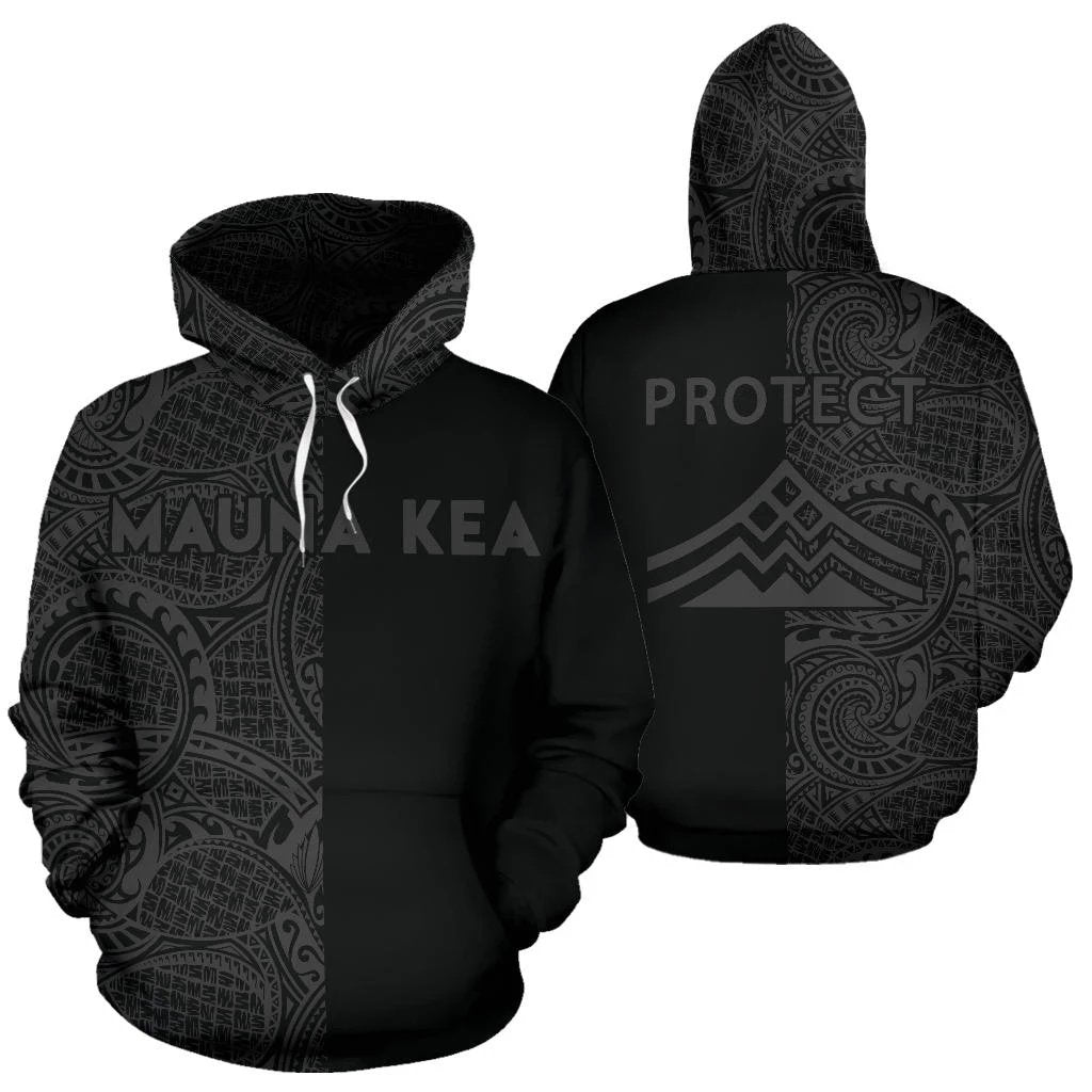 Hawaii Mauna Kea Polynesian Hoodie The Half Grey