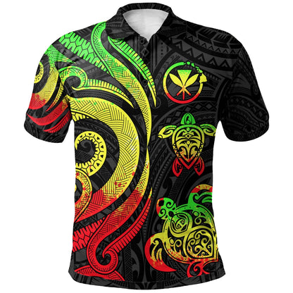 Hawaii Polo Shirt - Reggae Tentacle Turtle