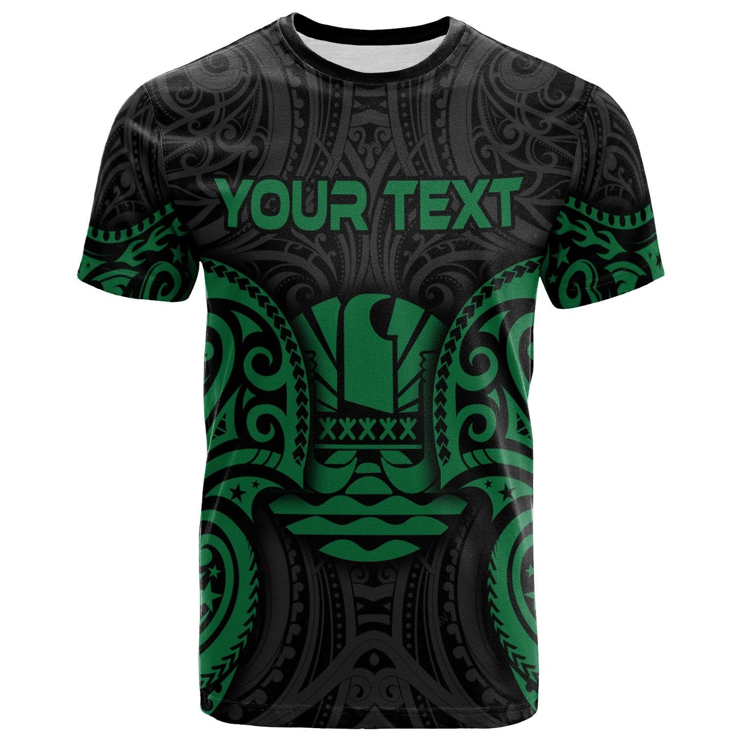 Tahiti Polynesian Custom Personalised T Shirt Tahiti Spirit Green