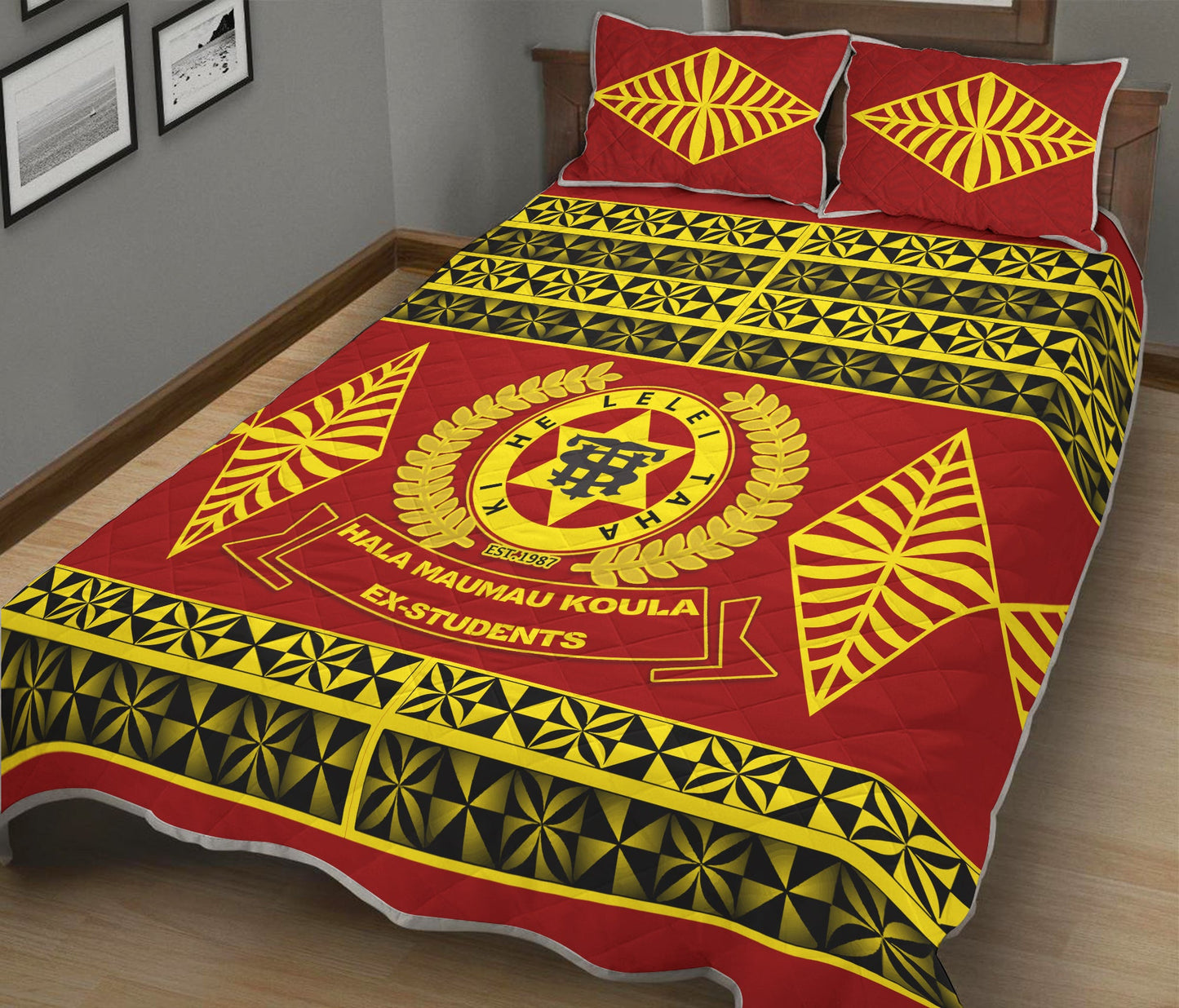 Tonga High School Quilt Bed Set Tongan Pattern