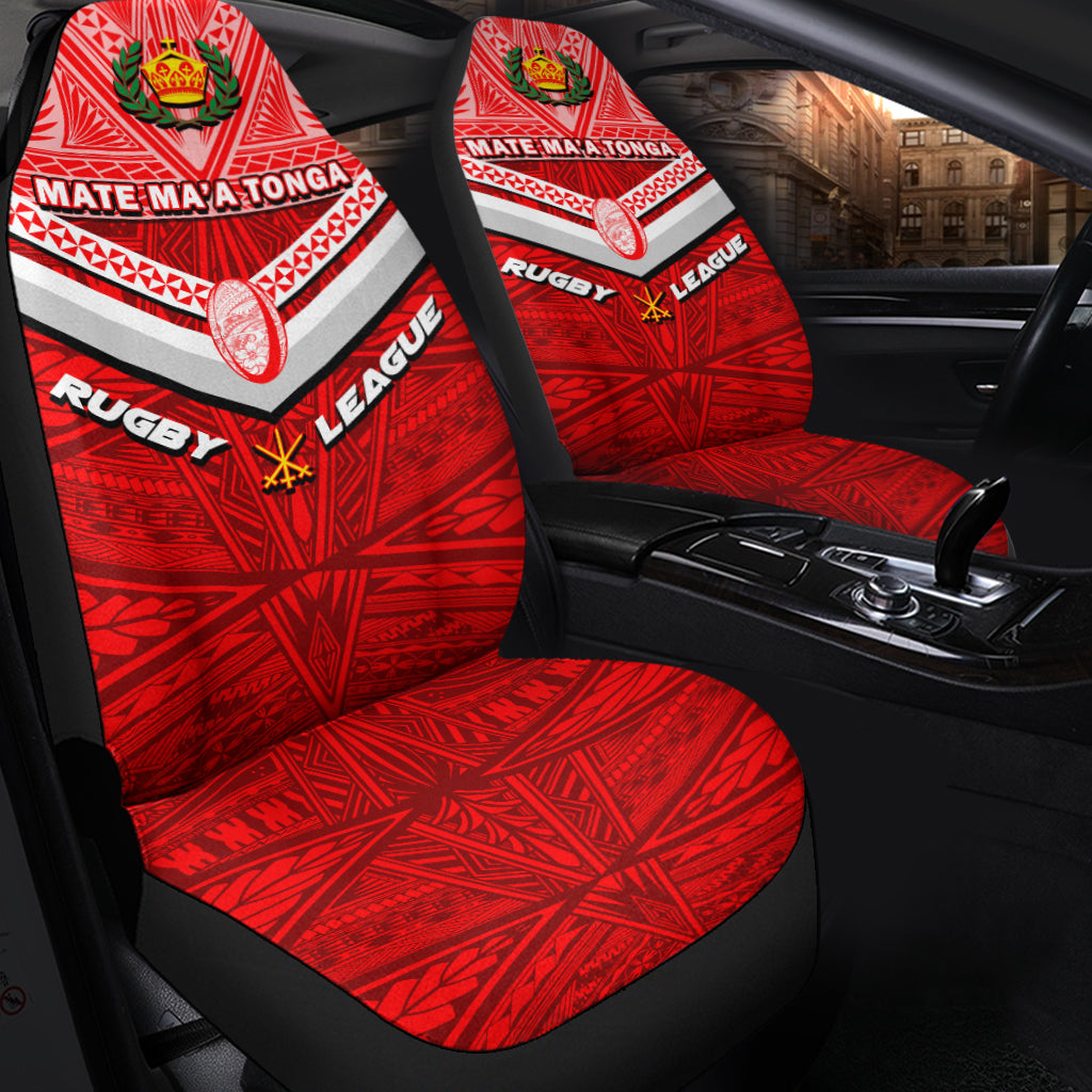Tonga Rugby Mate Ma'a Tonga Tapa Pattern Car Seat Covers