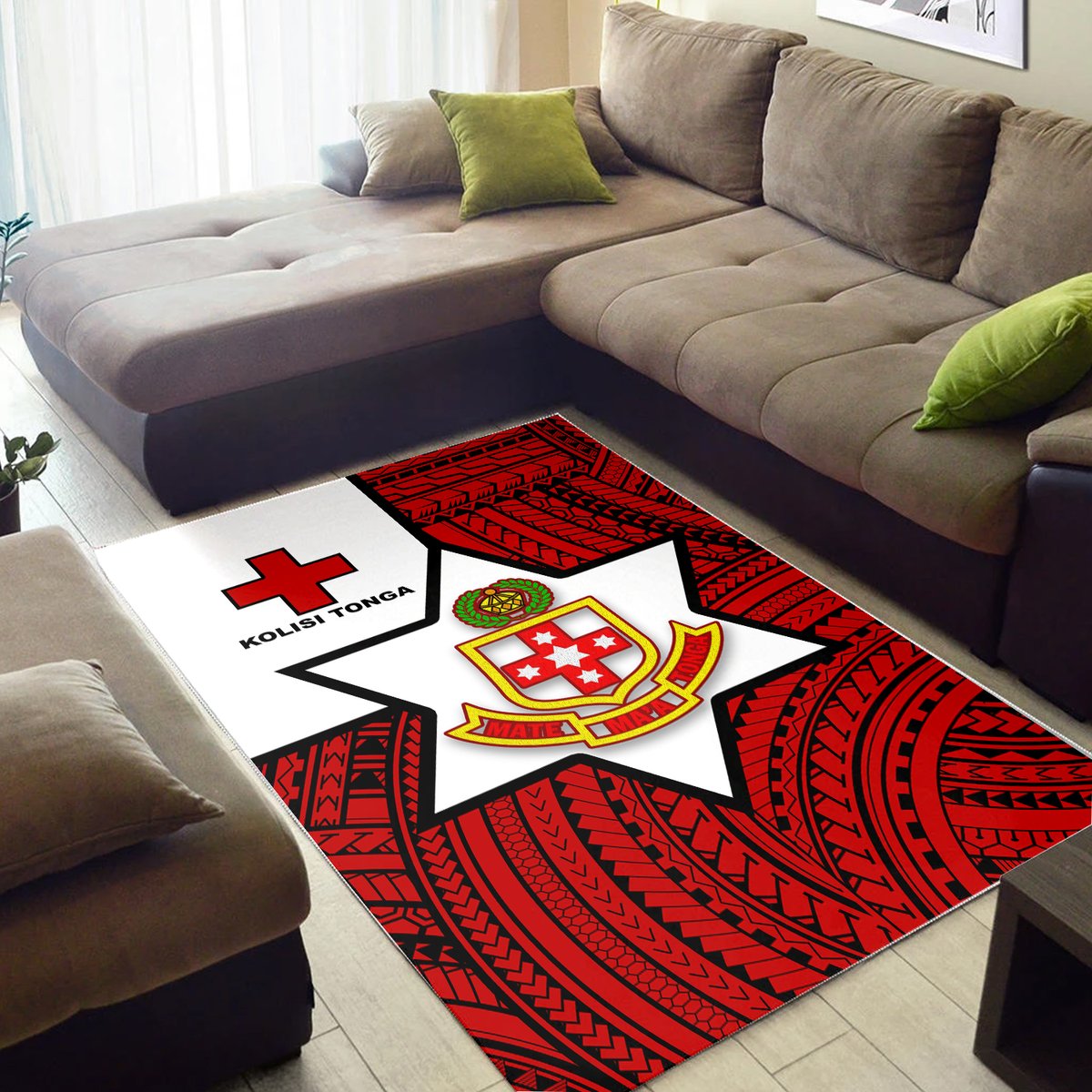 Kolisi Tonga Area Rug Mate Ma'a Tonga Red Original 0