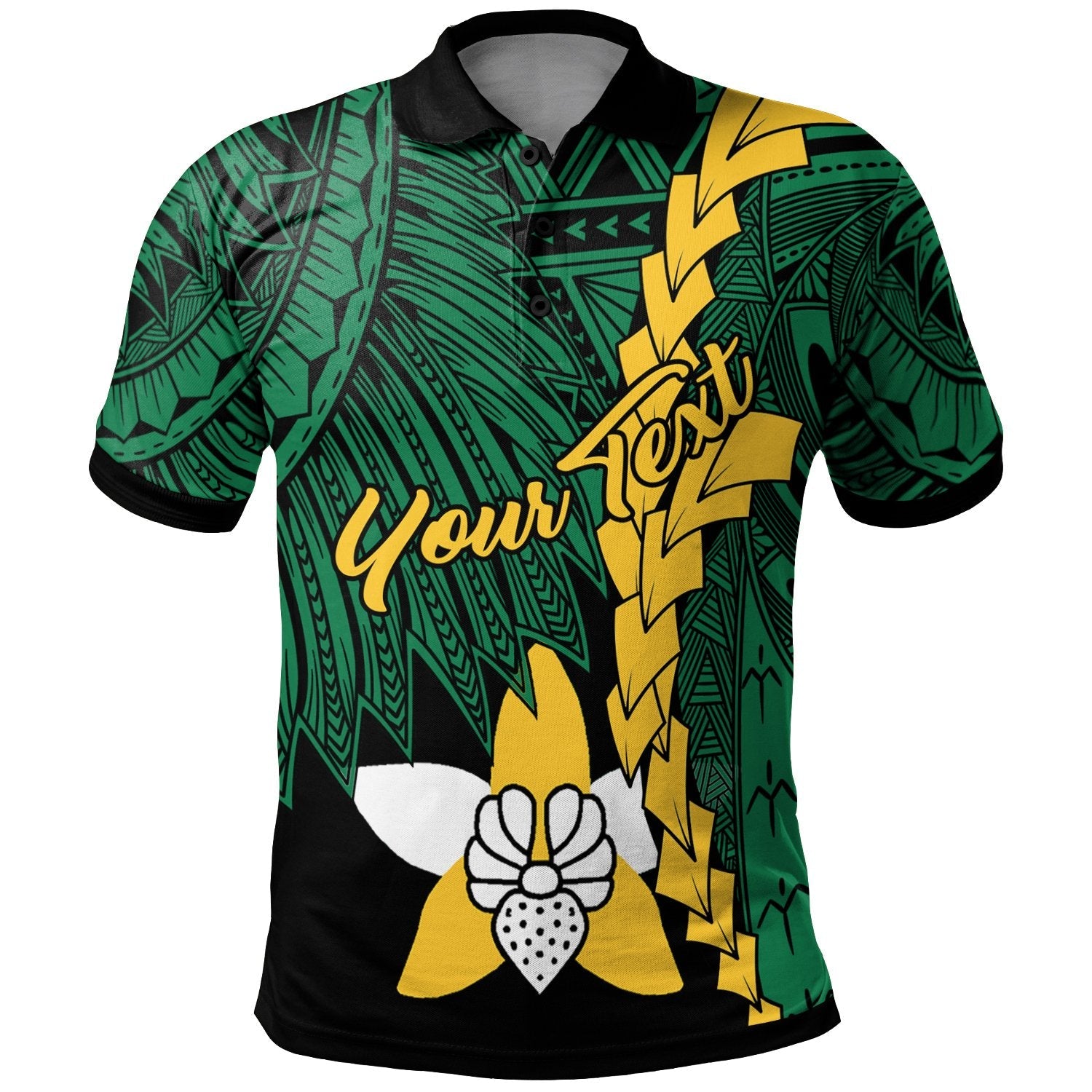 Papua New Guinea Enga Province Polynesian Custom Personalised Polo Shirt - Tribal Wave Tattoo