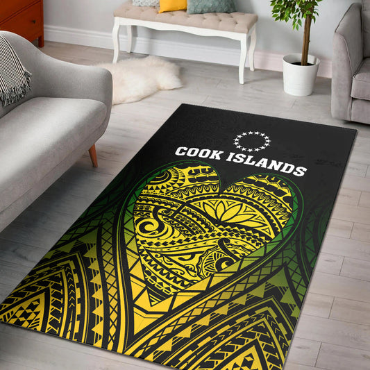 Cook Islands Pattern Area Rug Always In My Heart
