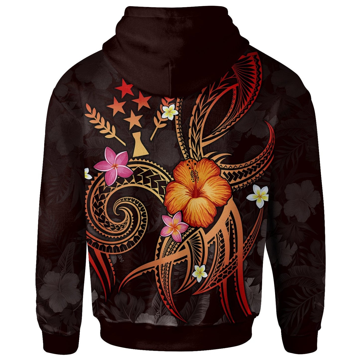 Kosrae Polynesian Hoodie Legend of Kosrae (Red)