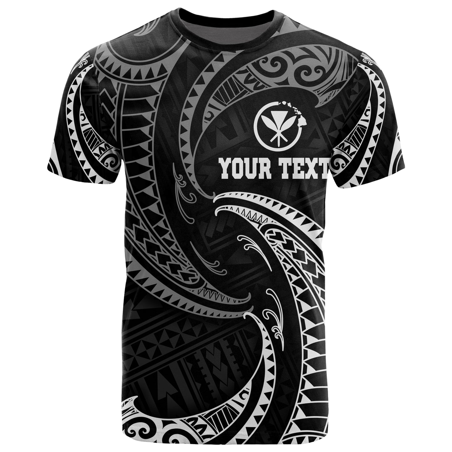 Polynesian Hawaii Custom Personalised T Shirt White Tribal Wave