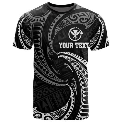 Polynesian Hawaii Custom Personalised T Shirt White Tribal Wave