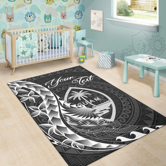 Guam Area Rug Custom Personalised Polynesian Pattern Style