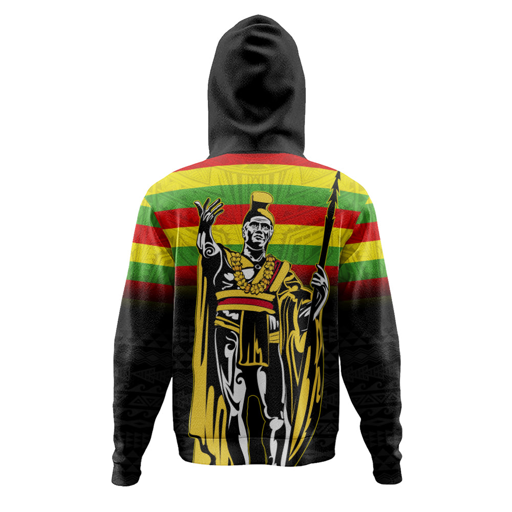 Hawaii Hoodie King Kamehameha Flag Kanaka Maoli Tribal Tattoo Zip Unisex Hoodie