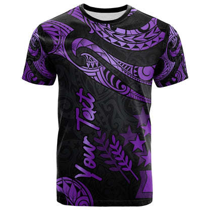 Kosrae Micronesia Custom Personalised T Shirt Poly Tattoo Purple Version