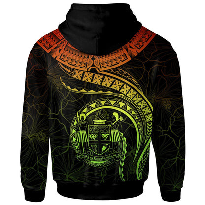 Fiji Polynesian Hoodie Fiji Waves Reggae