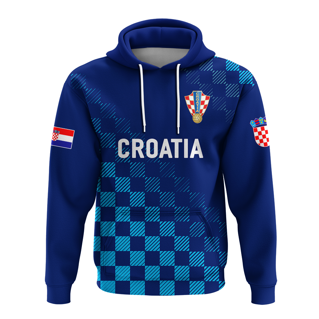 Croatia Hoodie Football 2022 Champions Pride Blue
