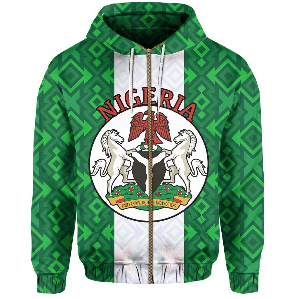 Nigeria African Patterns Zip up Hoodie 0