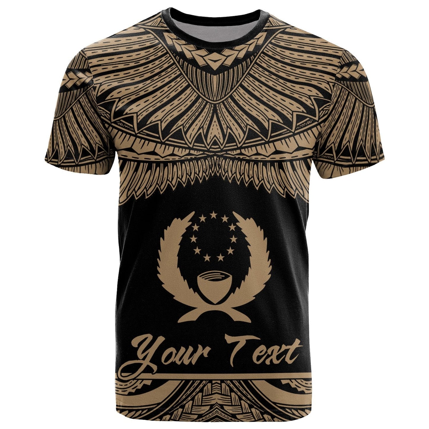 Pohnpei Micronesia Custom Personalised T Shirt Micronesia Pride Gold Version