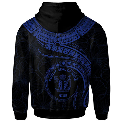 Niue Polynesian Hoodie Niue Waves (Blue)