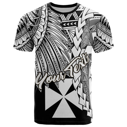 Wallis And Futuna Polynesian Custom Personalised T-Shirt - Tribal Wave Tattoo White