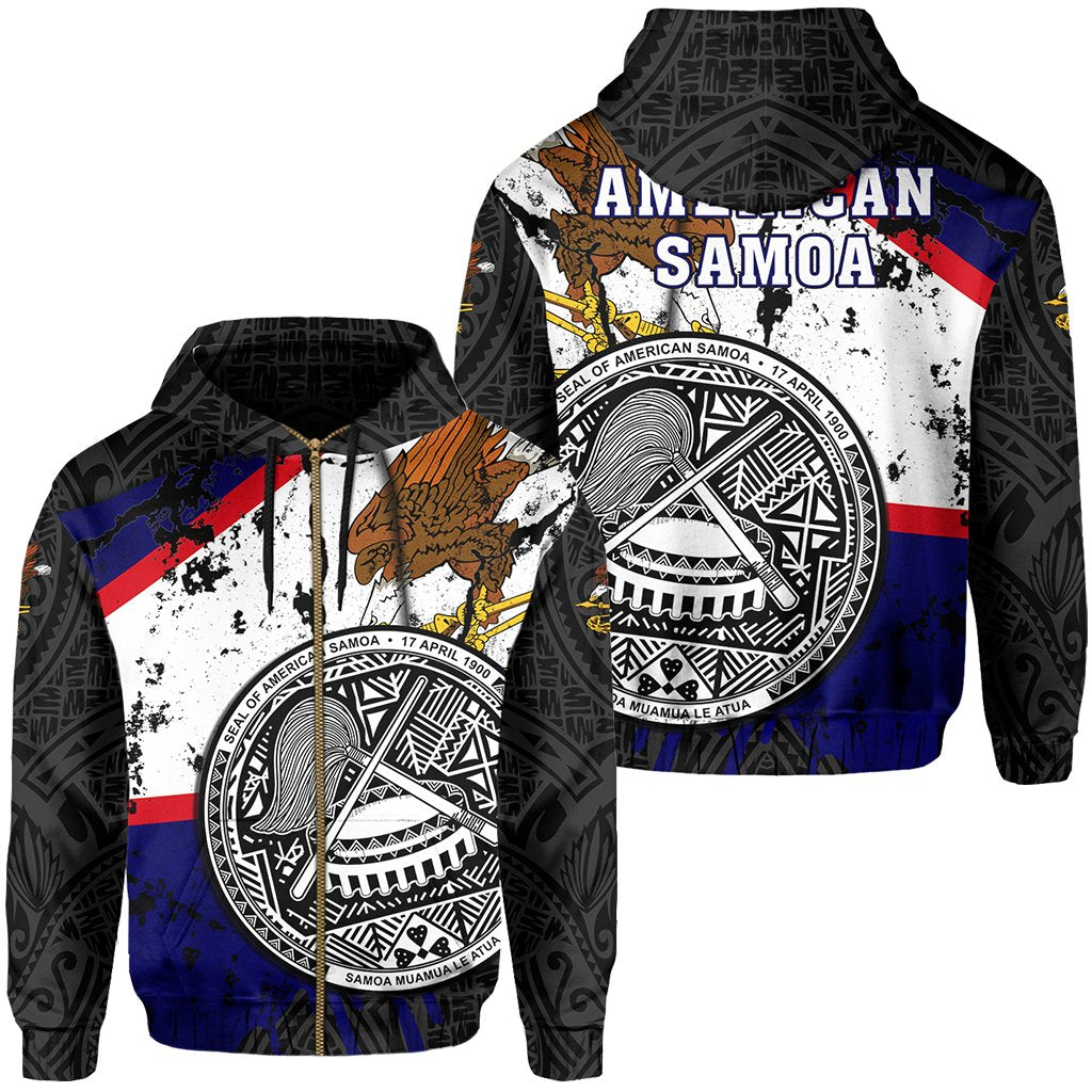 American Samoa Seal Hoodie Zipper My Blood