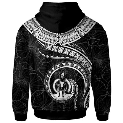 Vanuatu Polynesian Hoodie Vanuatu Waves White