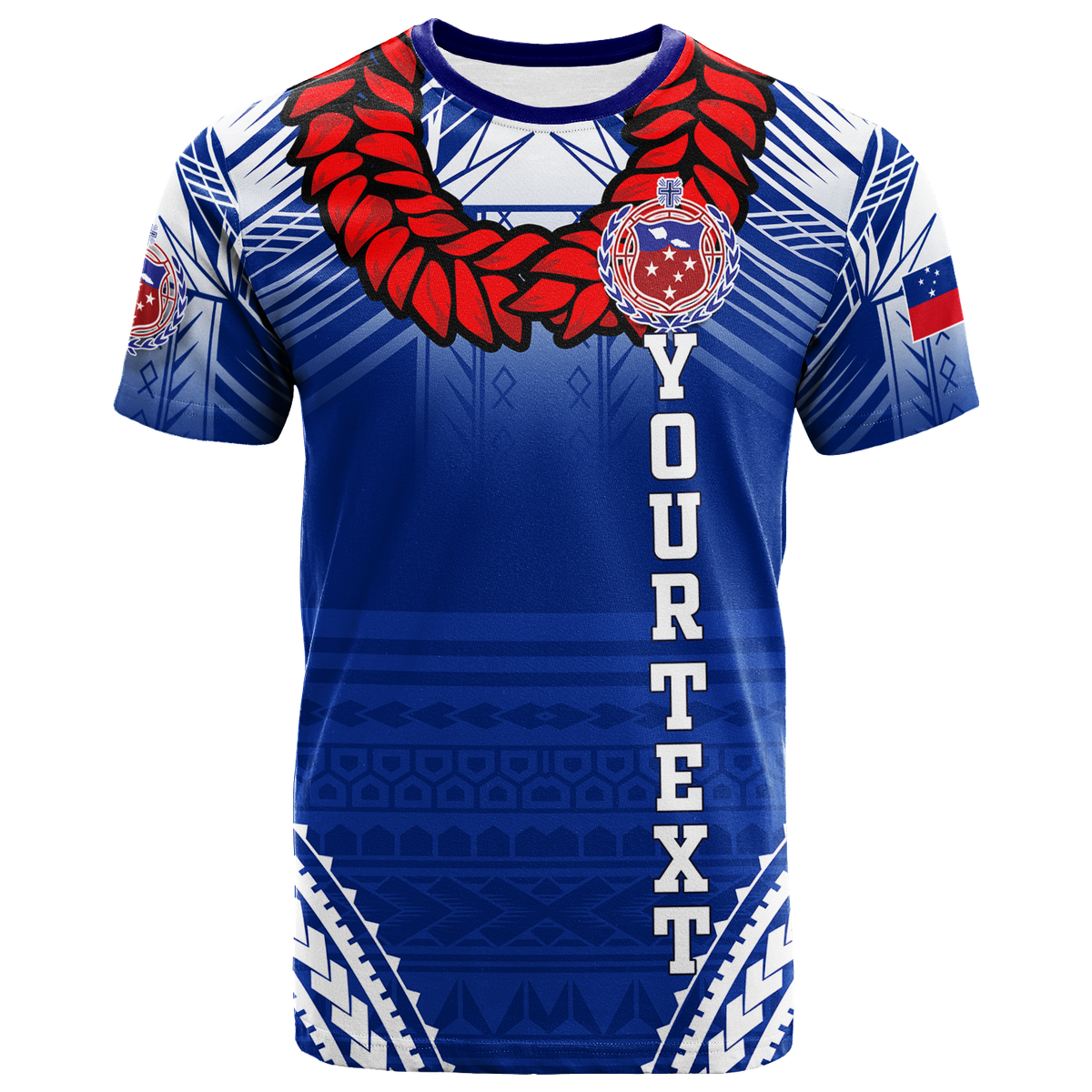 Custom Personalised Toa Samoa Rugby Ula Fala Art T-Shirt -