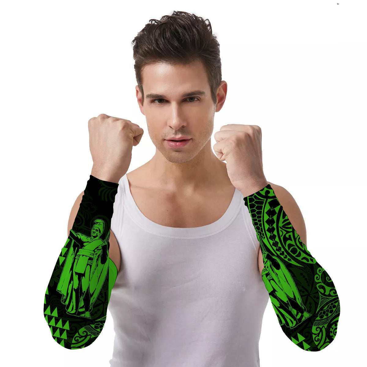 Arm Sleeves (Set of Two) Hawaii Day Kakau Proud To Be Hawaiian King Kamehameha Ver.07