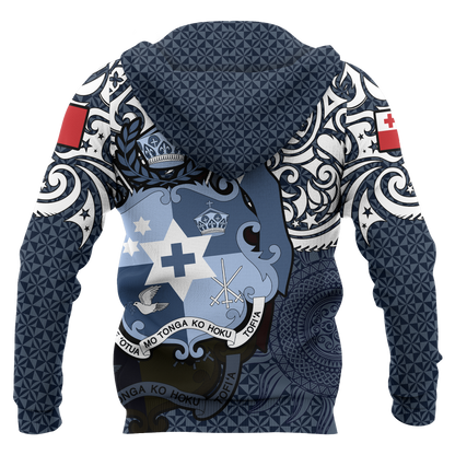 Tonga Polynesian Hoodie Tongan Pride (Blue)