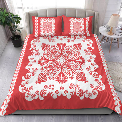 Hawaii Bedding Set Pattern Version Special Red