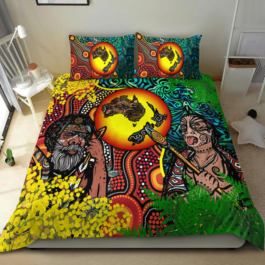 Australia Aboriginal Kangaroo Combine New Zealand Maori Kiwi Bird Bedding Set