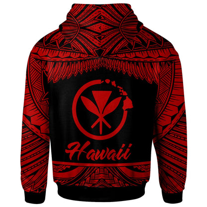 Hawaii Polynesian Hoodie Hawaii Pride Red Version