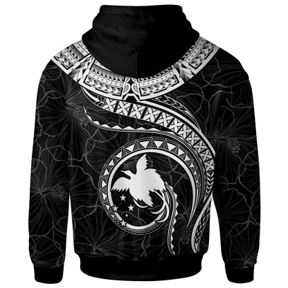 Papua New Guinea Polynesian Hoodie Papua New Guinea Waves White