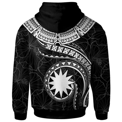 Nauru Polynesian Hoodie Nauru Waves (White)