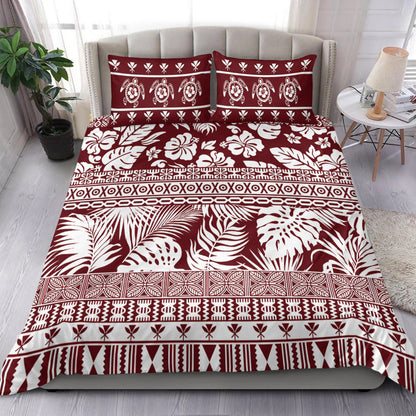 Hawaii Bedding Set Pattern Version Special Red