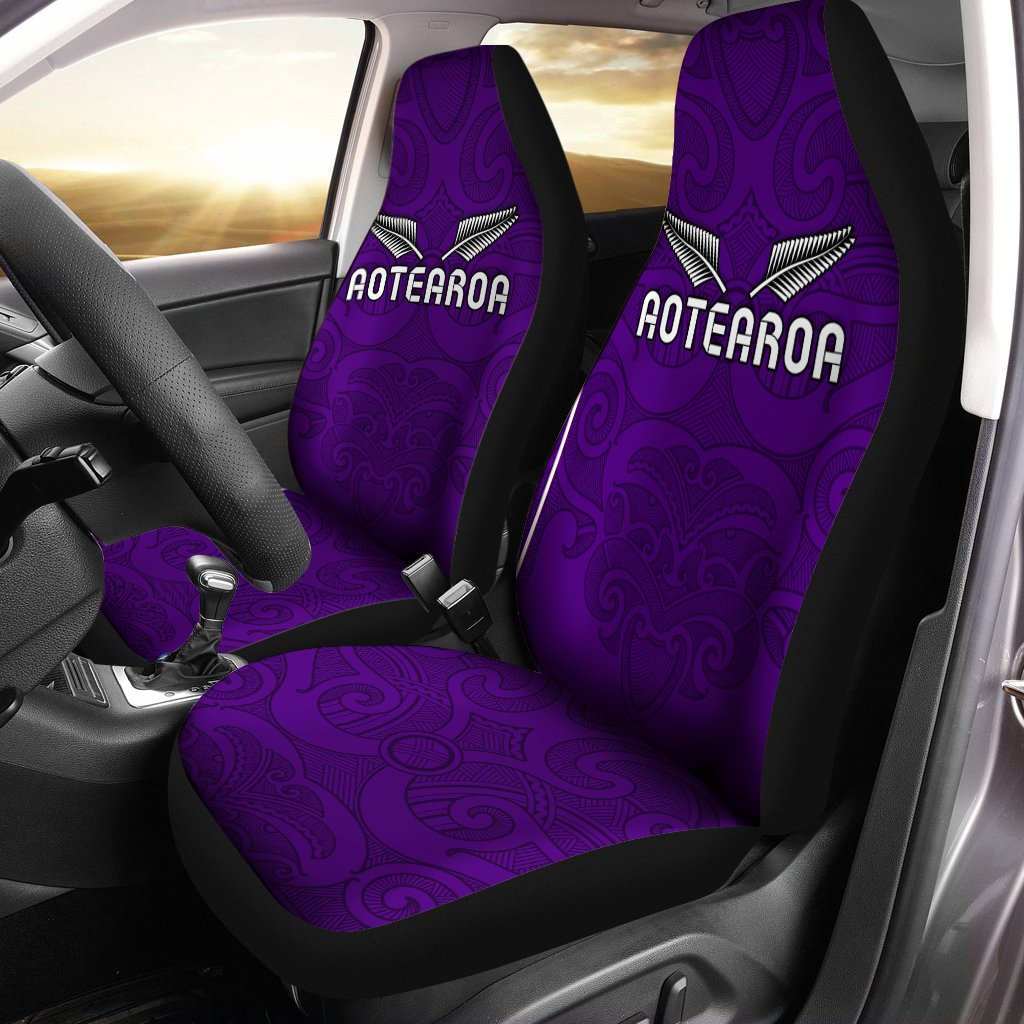 Maori 2021 Car Seat Covers Purple Aotearoa Tattoo