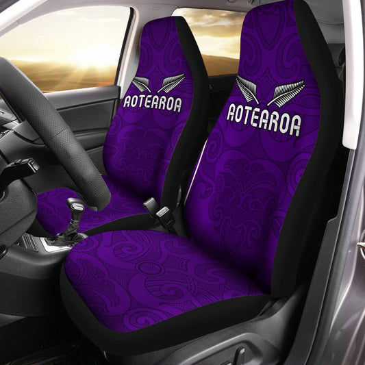 Maori 2021 Car Seat Covers Purple Aotearoa Tattoo
