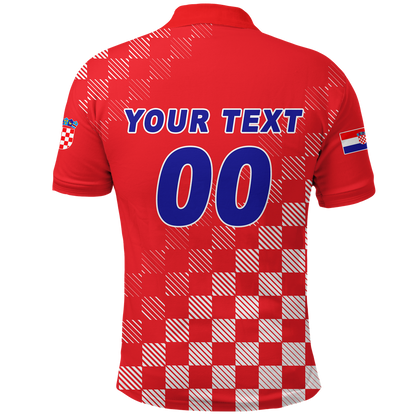 Custom Croatia Polo Shirt Football 2022 Champions Pride Red