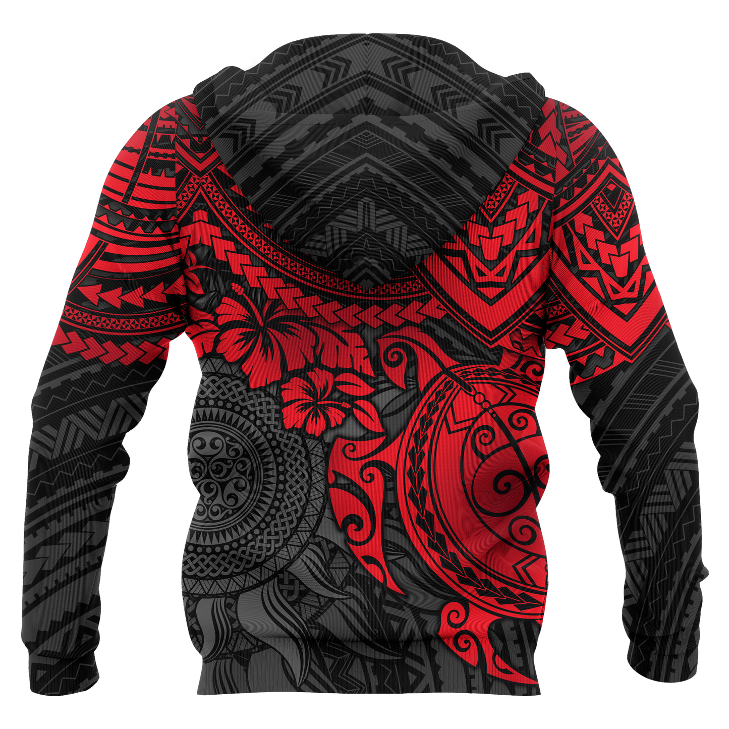 Polynesian Hoodie Polynesian Red Turtle