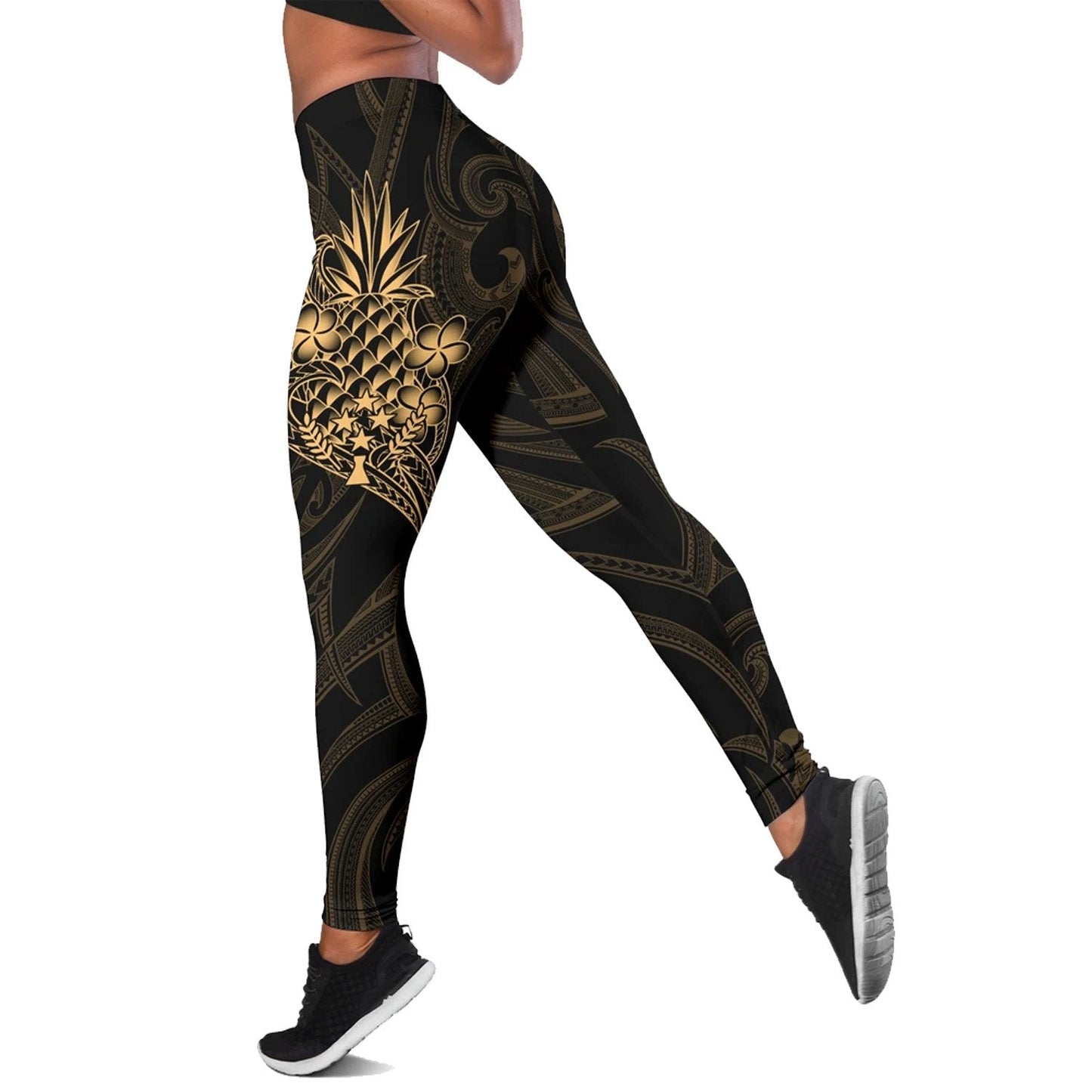 Kosrae Micronesia Women's Leggings - Gold Pineapple