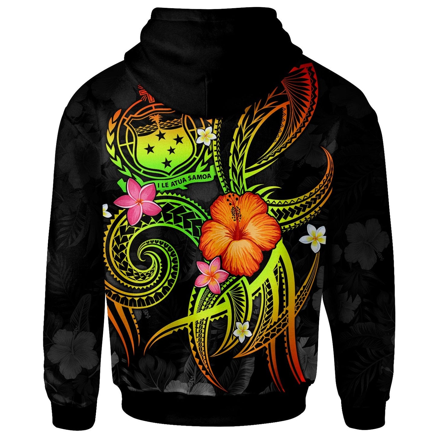 Polynesian Hawaii Personalised Hoodie Legend of Samoa Reggae