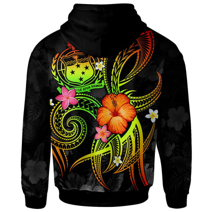 Polynesian Hawaii Personalised Hoodie Legend of Samoa Reggae