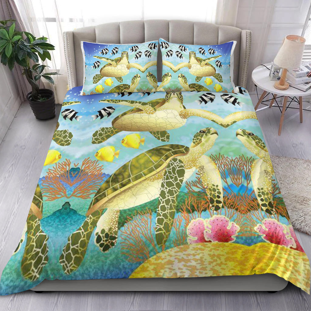 Hawaii Bedding Set Sea Turtles
